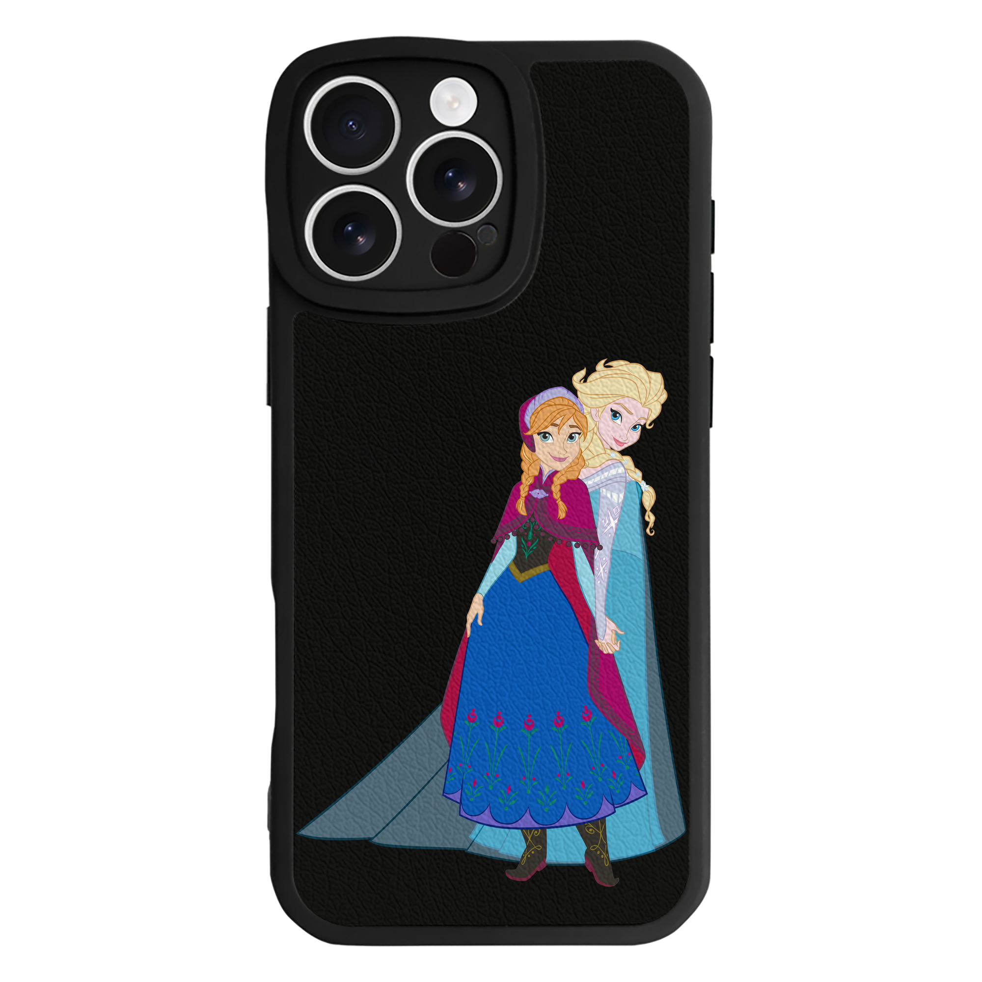 （画像用） アナと雪の女王 アンナ エルサ Frozen Anna Elsa 【iPhone 16シリーズ対応】シリコンスマホケース（レザー調） 材質：シリコン
